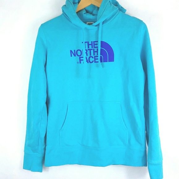 light blue north face hoodie
